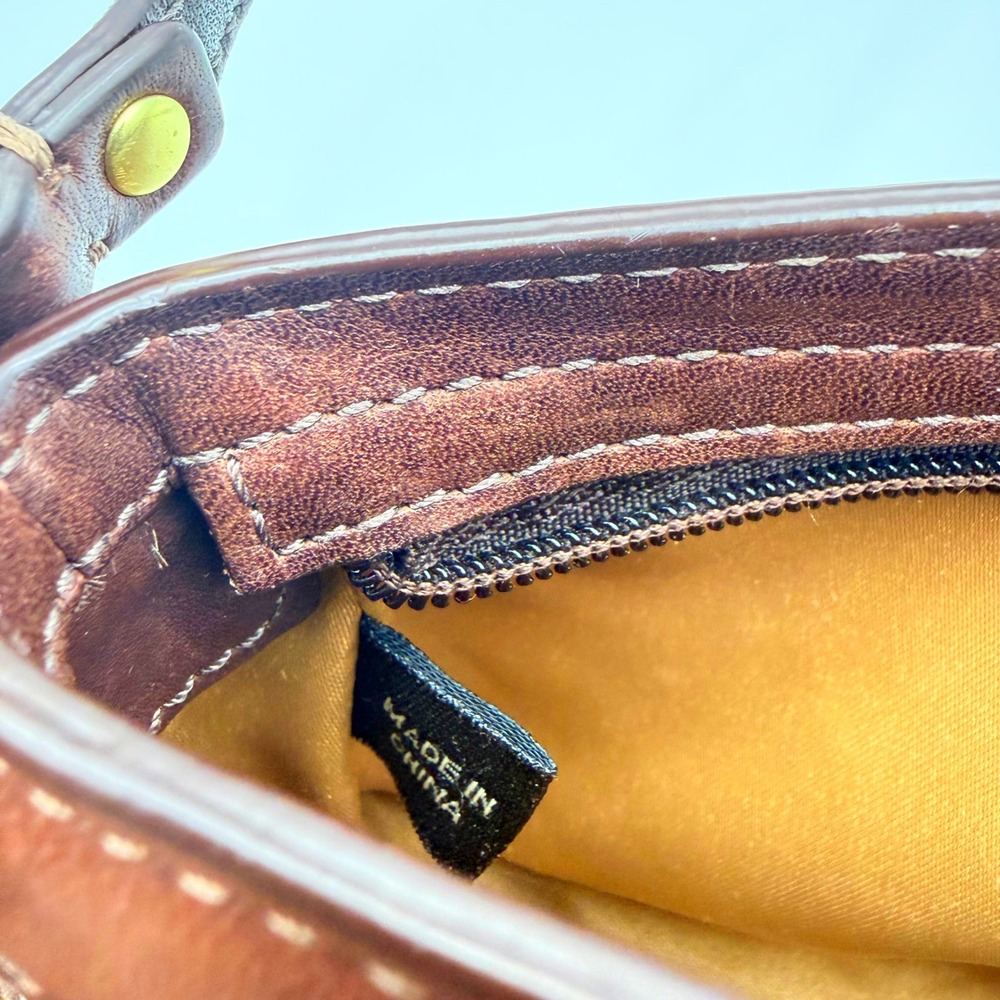 Vintage Coach Zoe Patchwork Y2K Mini Bag Metallic Gold Brown Top Handle Wristlet - Picture 15 of 15